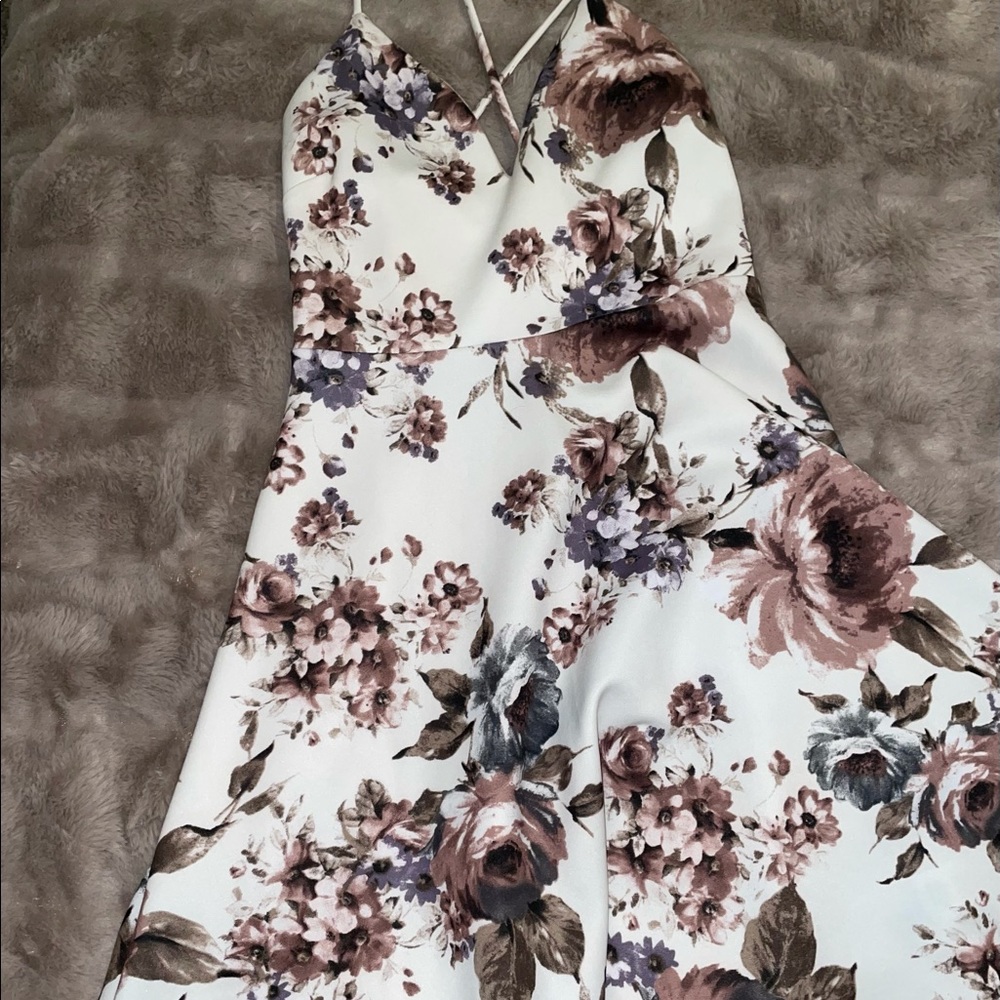 gLARE floral strap dress